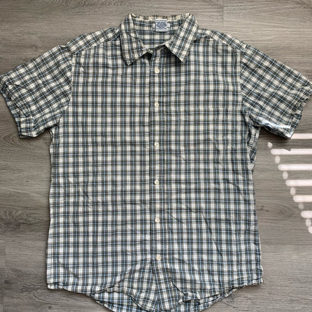 Old navy vintage button up short sleeve plaid